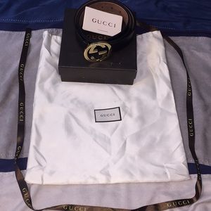 GUCCI BELT (GOLD BUCKLE)